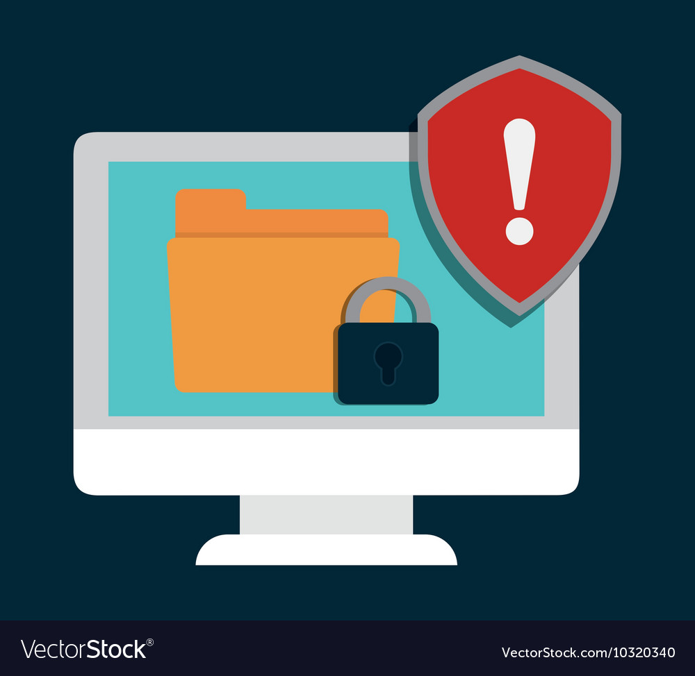 Computer cyber security system design Royalty Free Vector