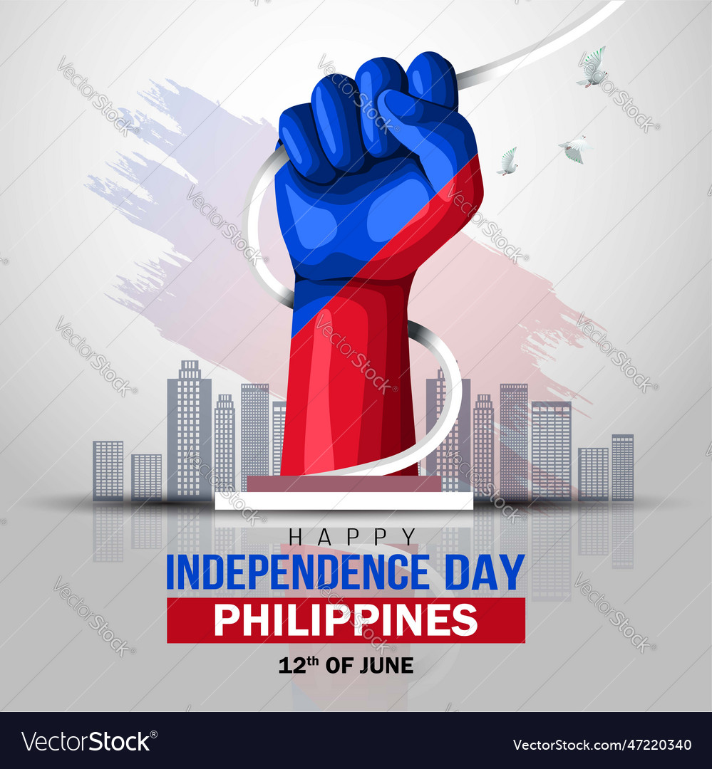 Happy Independence Day Philippines Greetings Vector Image Happy Independence Day Philippines Greetings Vector Image