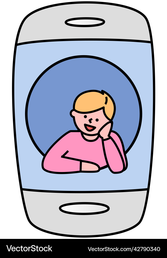 Remote communication application for smartphone Vector Image