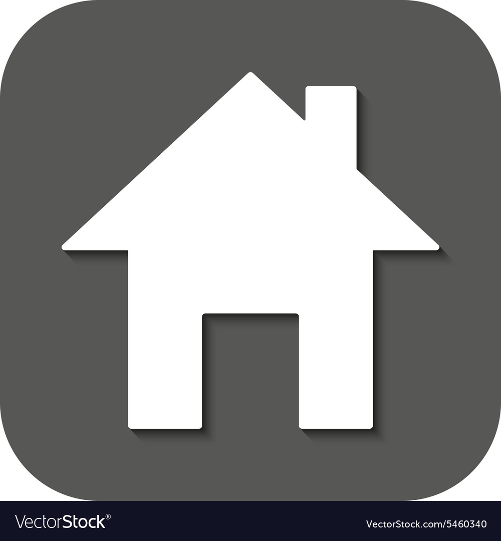 Download The home icon house symbol flat Royalty Free Vector Image