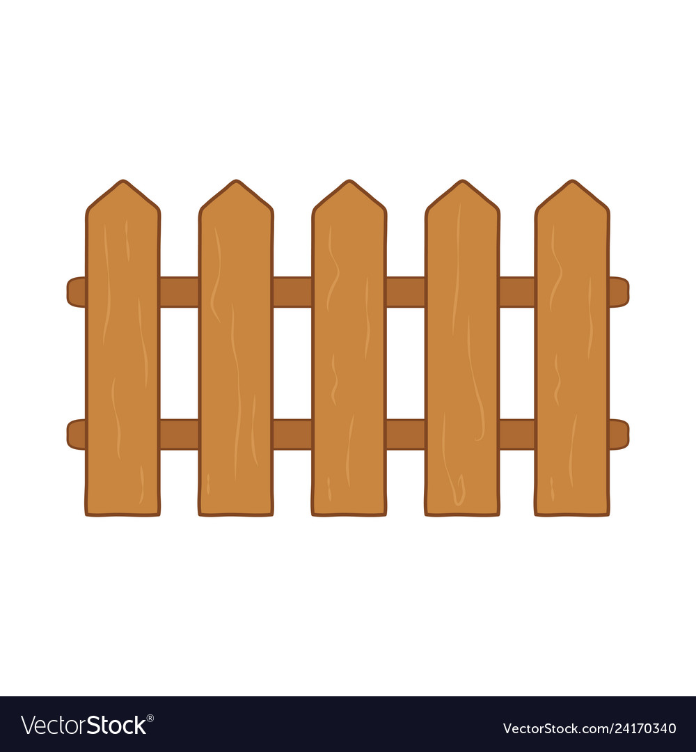 Wooden fence isolated icon