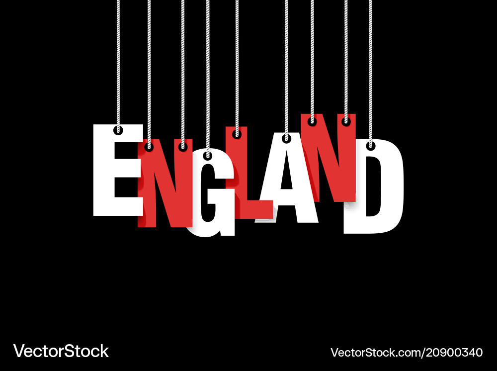 Word england hang on the ropes Royalty Free Vector Image