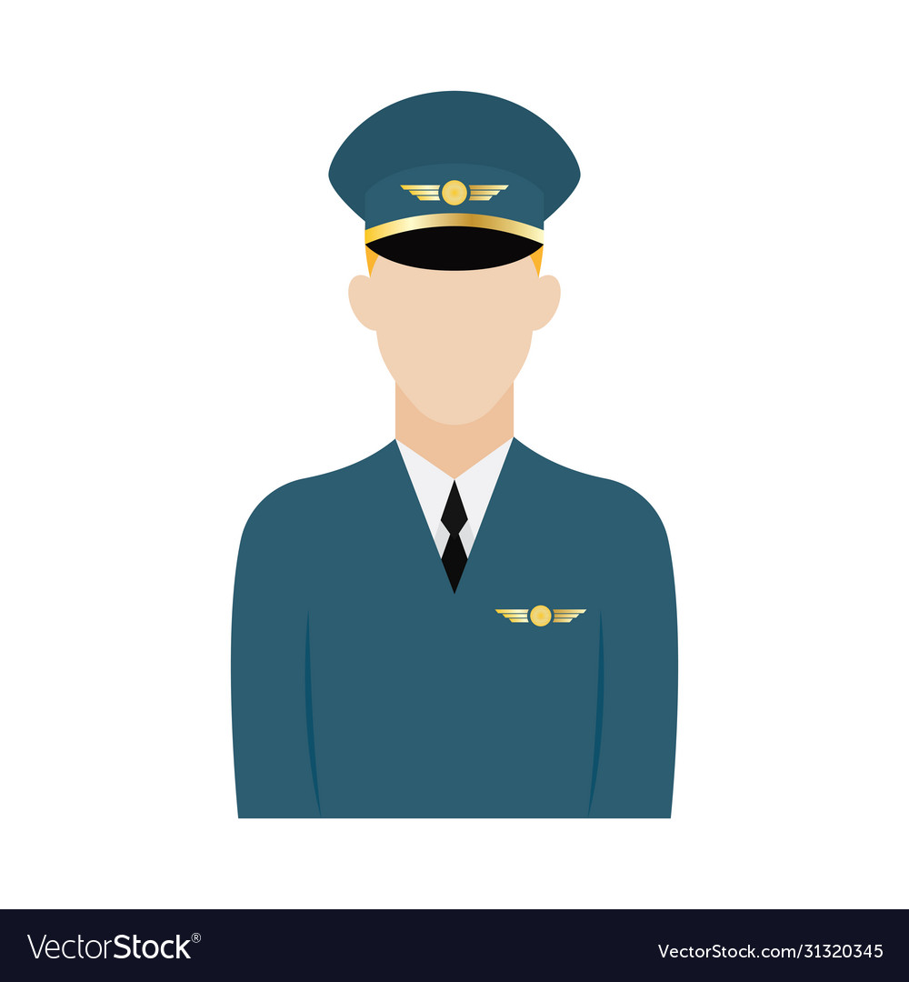 Isolated pilot icon Royalty Free Vector Image - VectorStock