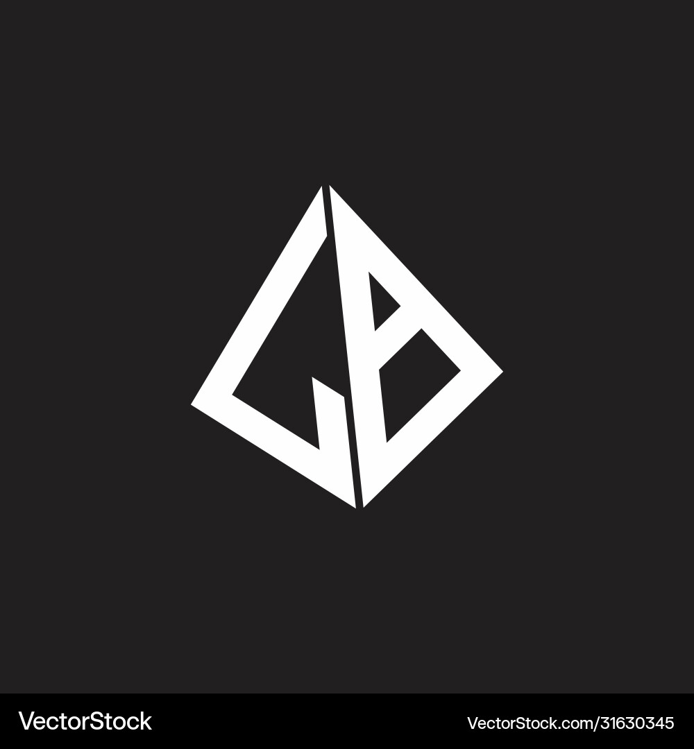 Lb logo monogram with standout triangle shape Vector Image