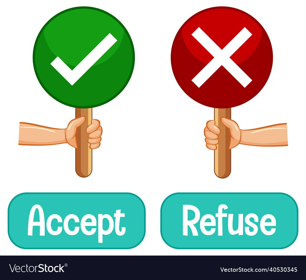 opposite-words-with-accept-and-refuse-royalty-free-vector