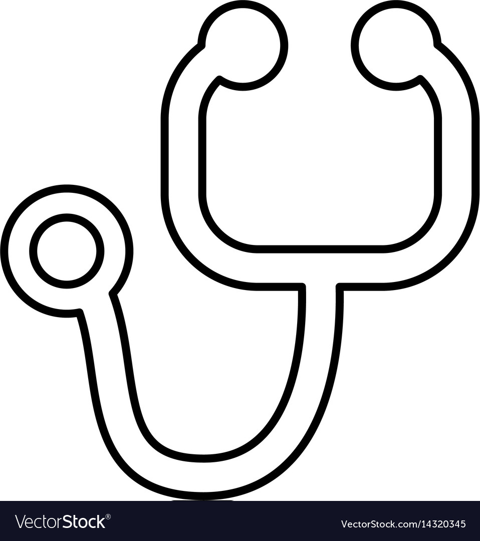 Stethoscope medical isolated icon Royalty Free Vector Image