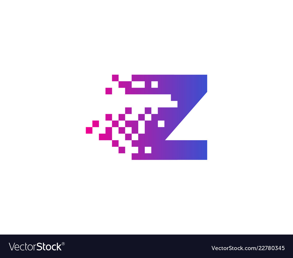 Z letter pixel logo icon design