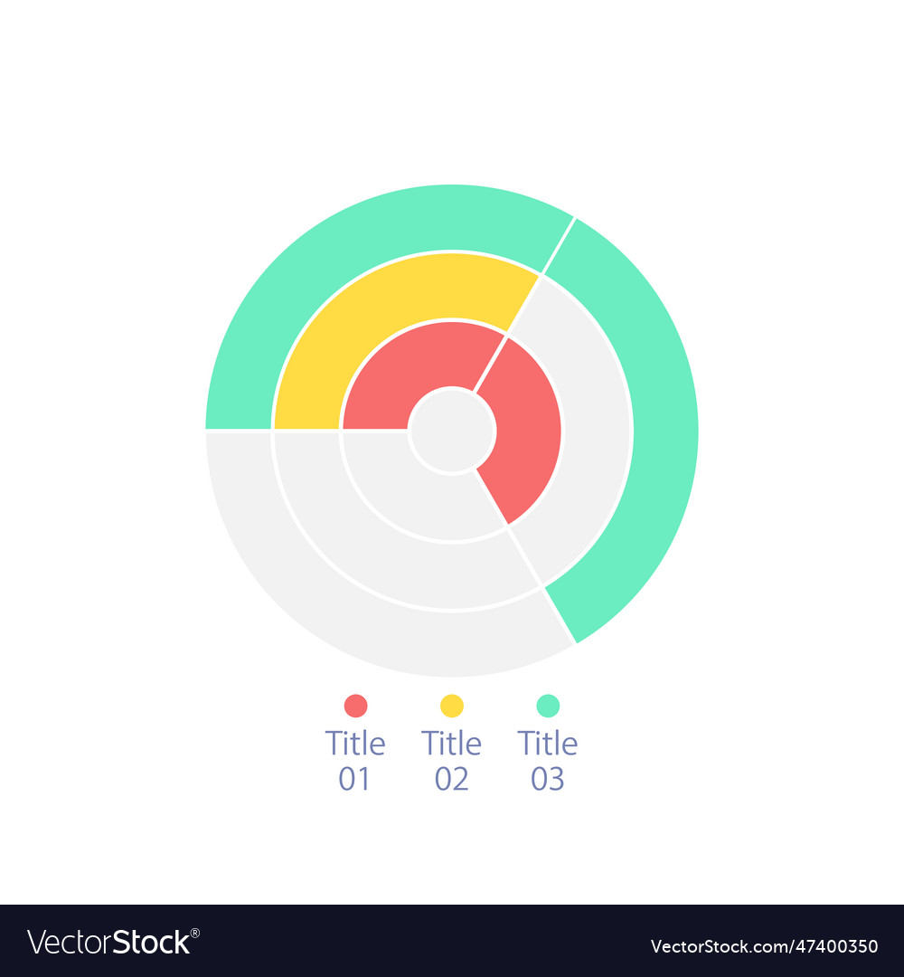 Concentric circle infographic chart design Vector Image