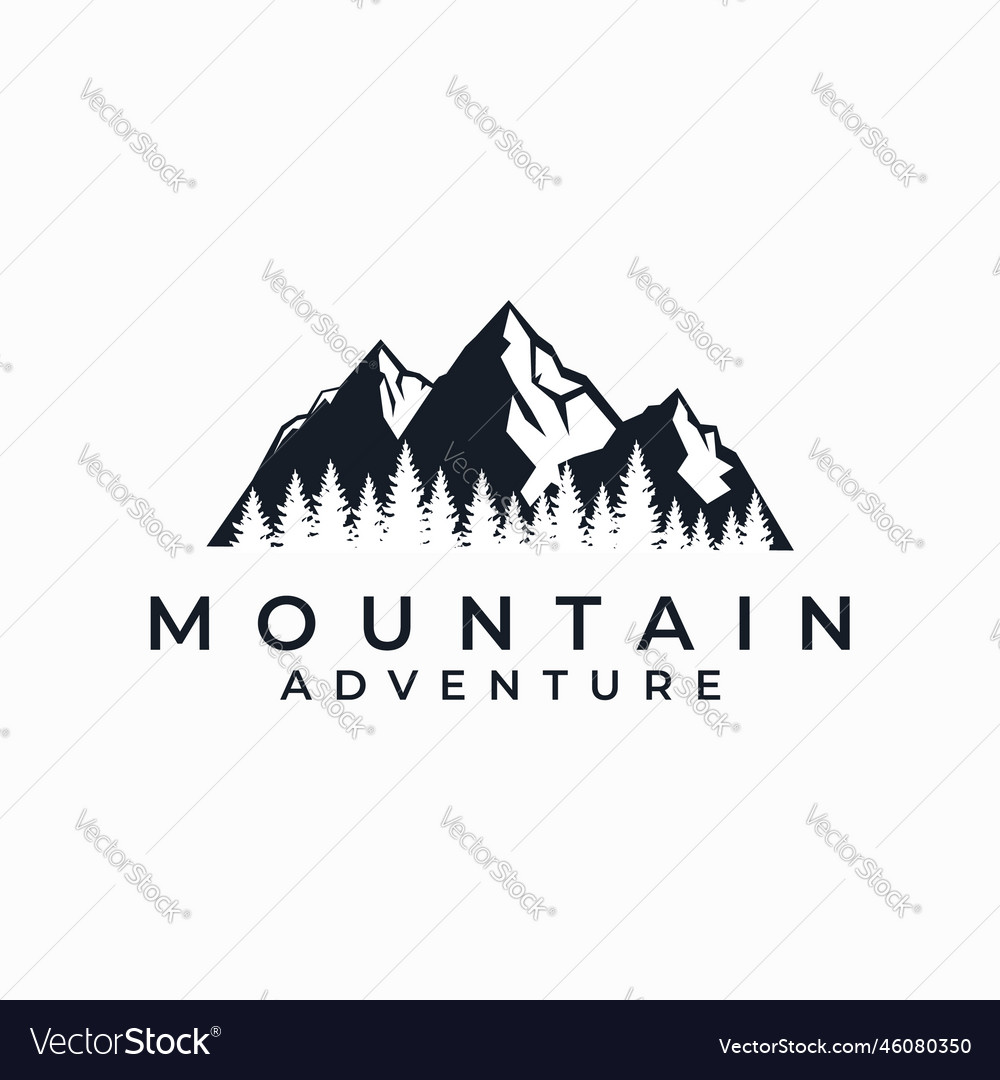 Mountain landscape outdoor template Royalty Free Vector