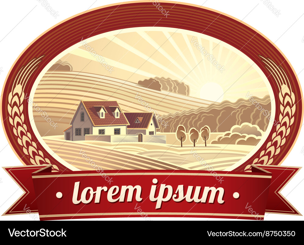 Rural landscape Royalty Free Vector Image - VectorStock