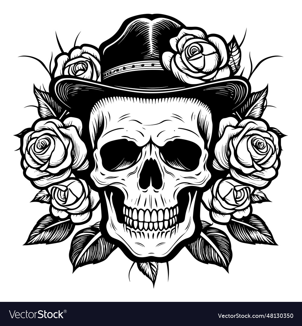 Skull silhouette Royalty Free Vector Image - VectorStock