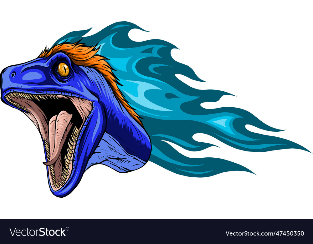 Velociraptor Head Royalty Free Vector Image Vectorstock 5642