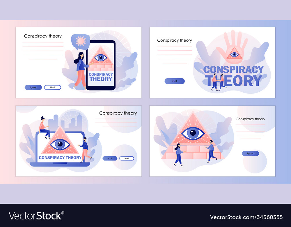 Conspiracy theory pyramid with allseeing eye Vector Image(01)