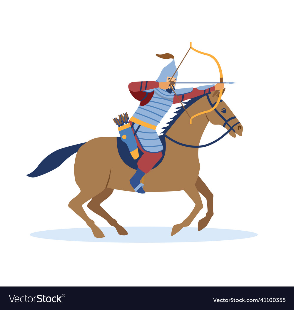 Mongol conquest concept time of genghis khan Vector Image