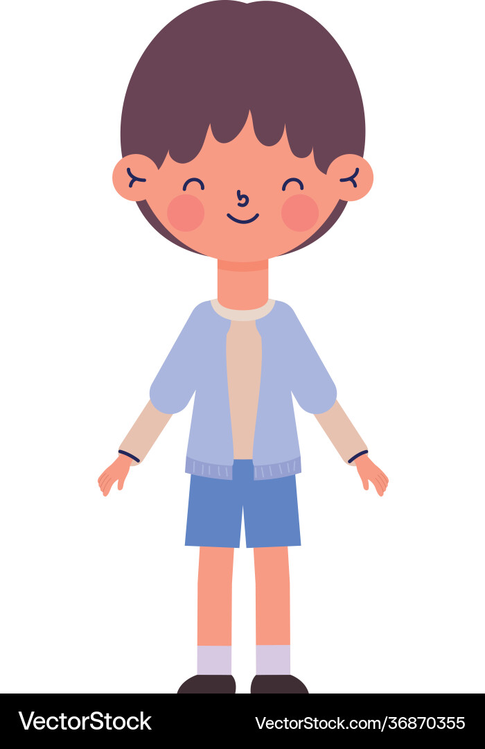 Youth boy isolated Royalty Free Vector Image - VectorStock