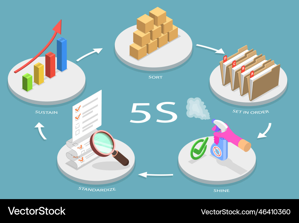 3d isometric flat conceptual Royalty Free Vector Image
