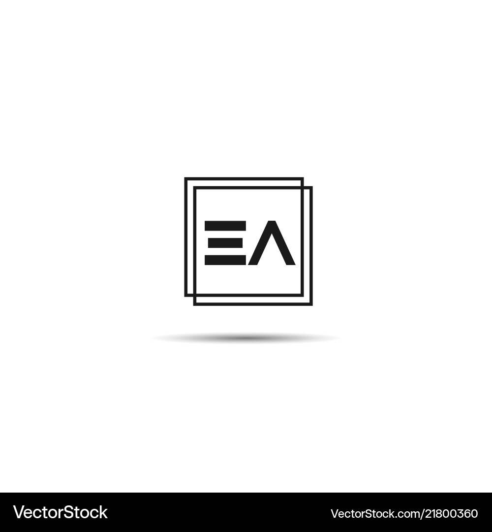 Initial letter ea logo template design Royalty Free Vector