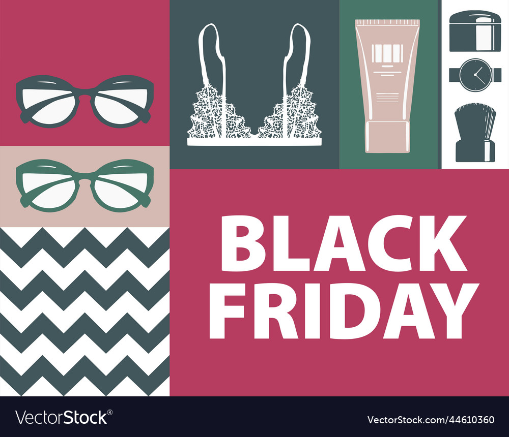 Sale for black friday discounts and offers banner Vector Image