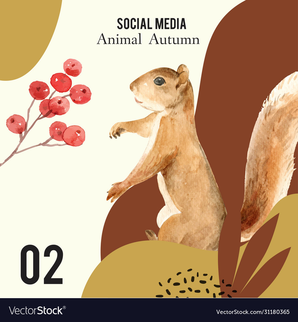 Autumn season social media frame layout