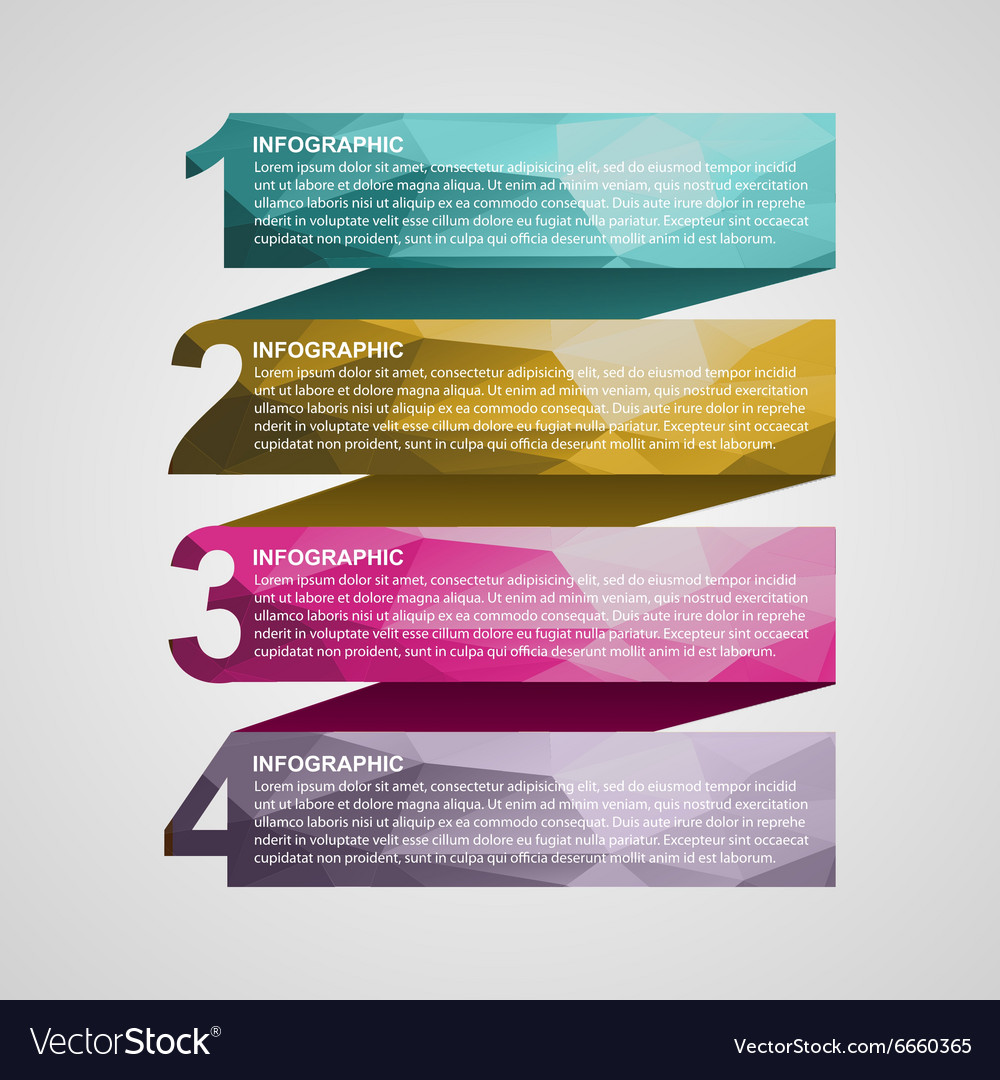 Creative colorful numbered infographic in the form
