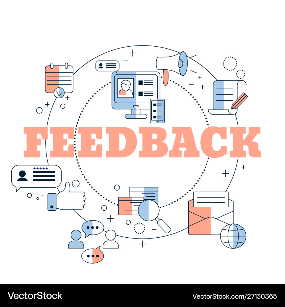 Customer feedback concept Royalty Free Vector Image