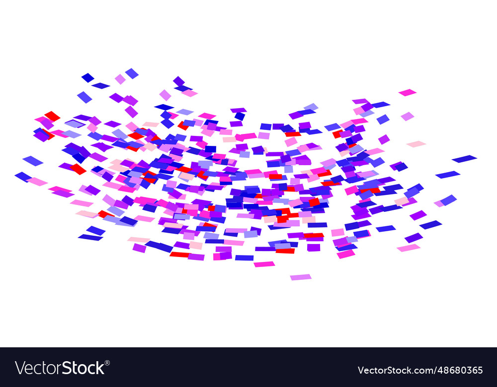 Scattered square particles ornament mosaic flight Vector Image