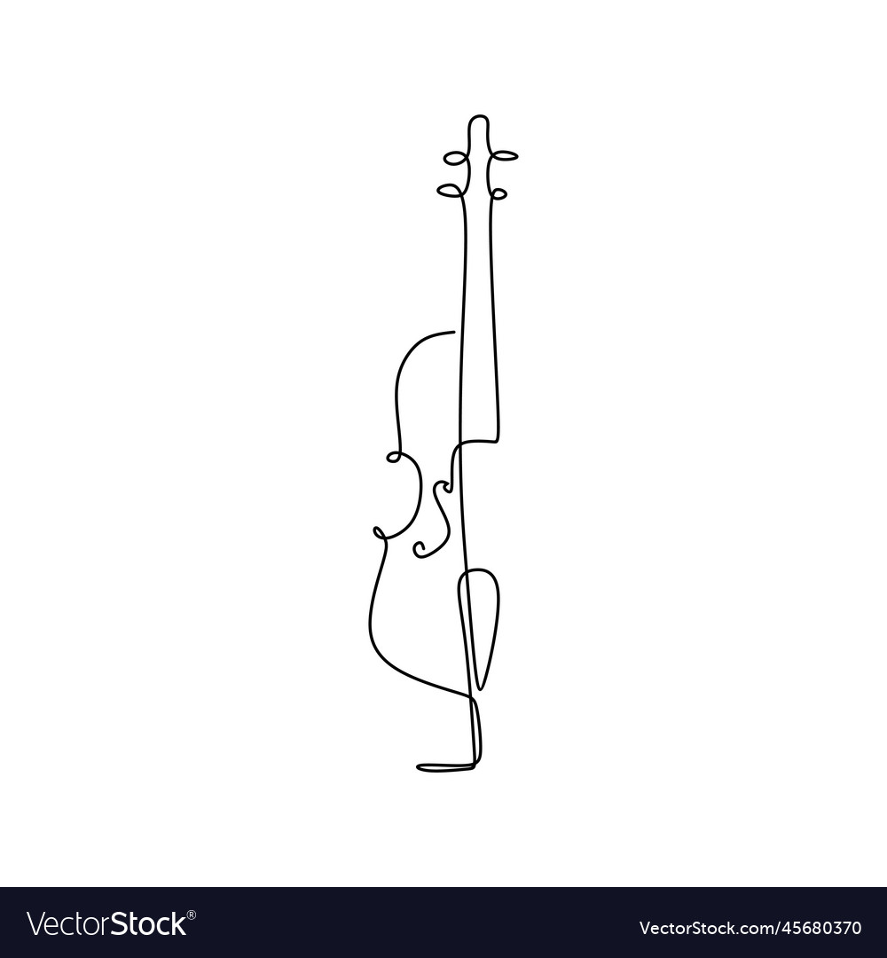 Continuous line drawing of a jazz instrument Vector Image