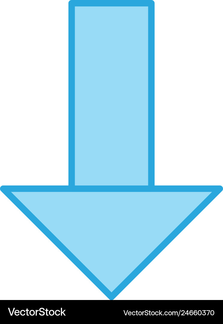 Down arrow icon Royalty Free Vector Image - VectorStock