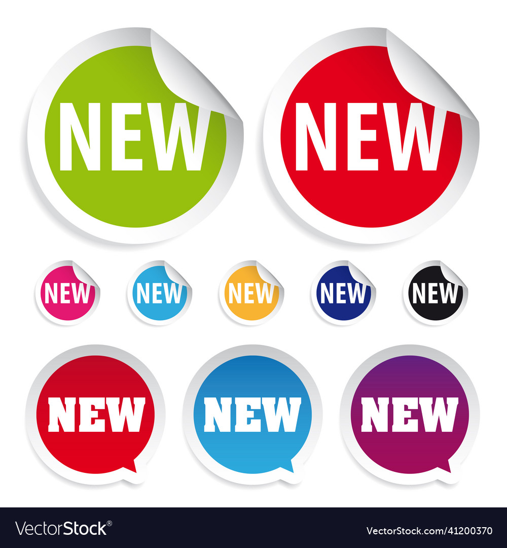 New label sticker set Royalty Free Vector Image