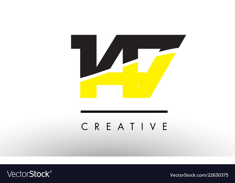 147 black and yellow number logo design Royalty Free Vector