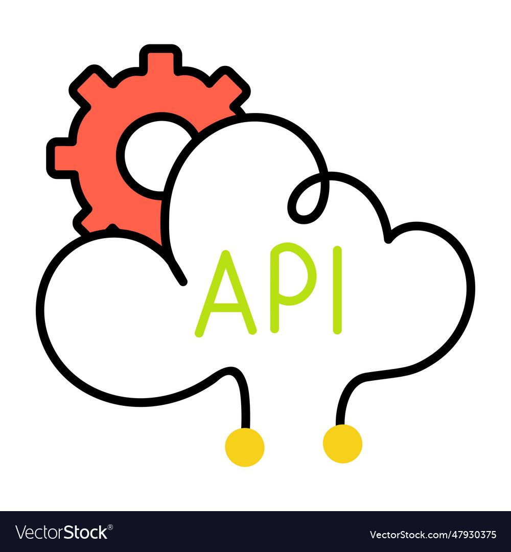 Api cloud Royalty Free Vector Image - VectorStock