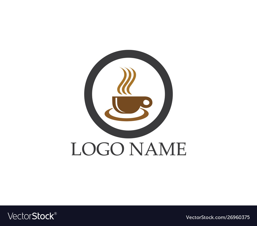 Coffee cup logo template icon design Royalty Free Vector