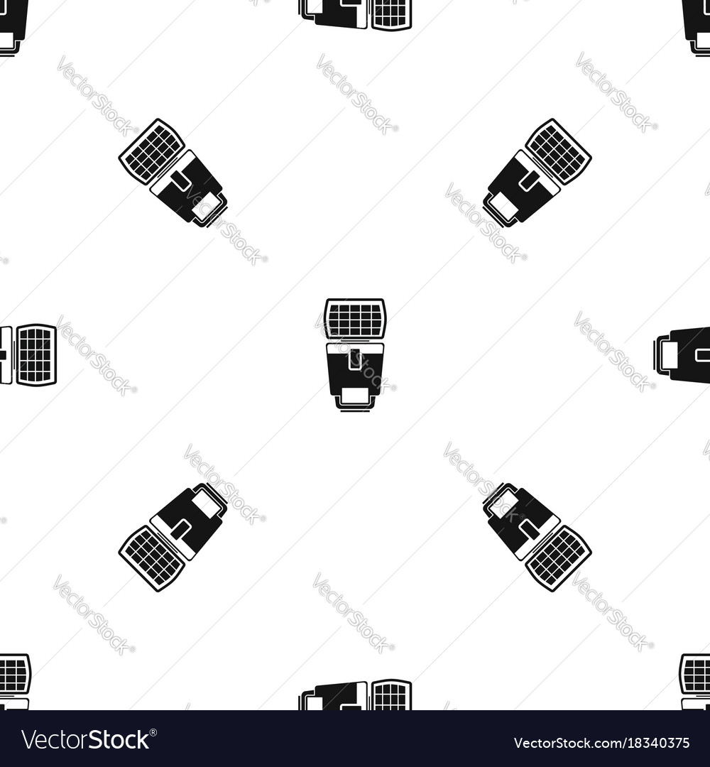 Lighting flash for camera pattern seamless black Vector Image