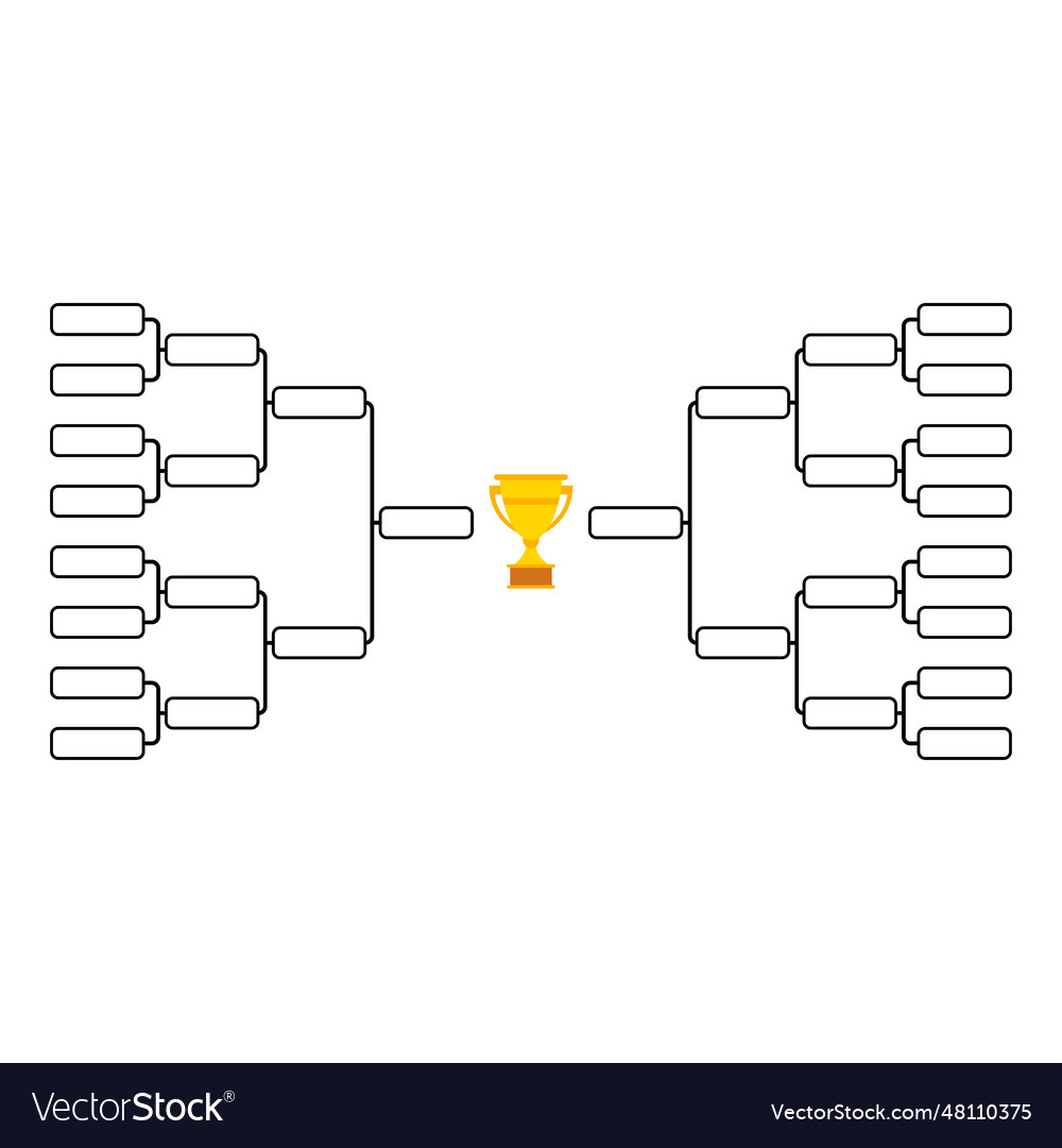 Set of bracket sport tournament blank elimination Vector Image