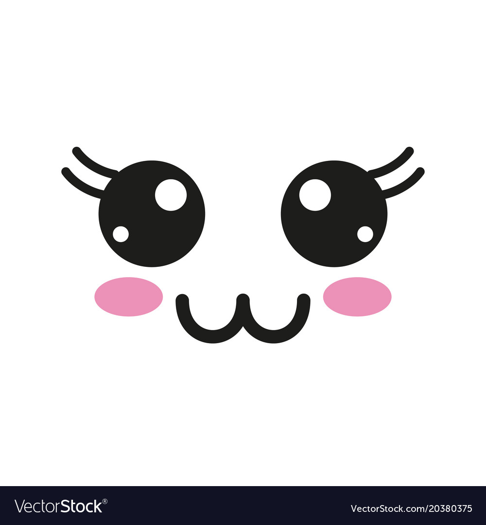 With kawaii faces Royalty Free Vector Image - VectorStock