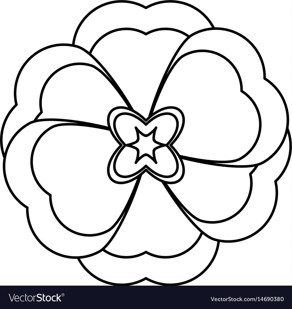 Beautiful flower ornament Royalty Free Vector Image