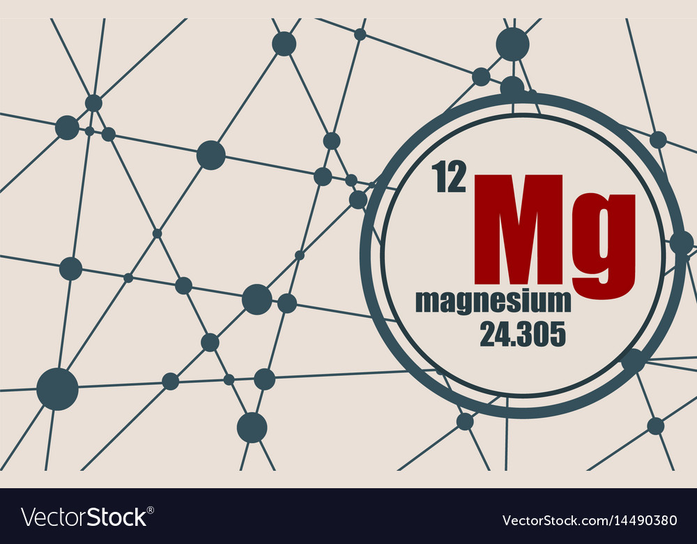 Magnesium chemical element Royalty Free Vector Image