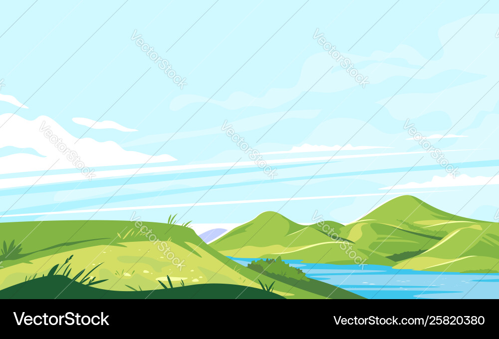 Mountain Panorama From Edge Hill Royalty Free Vector Image