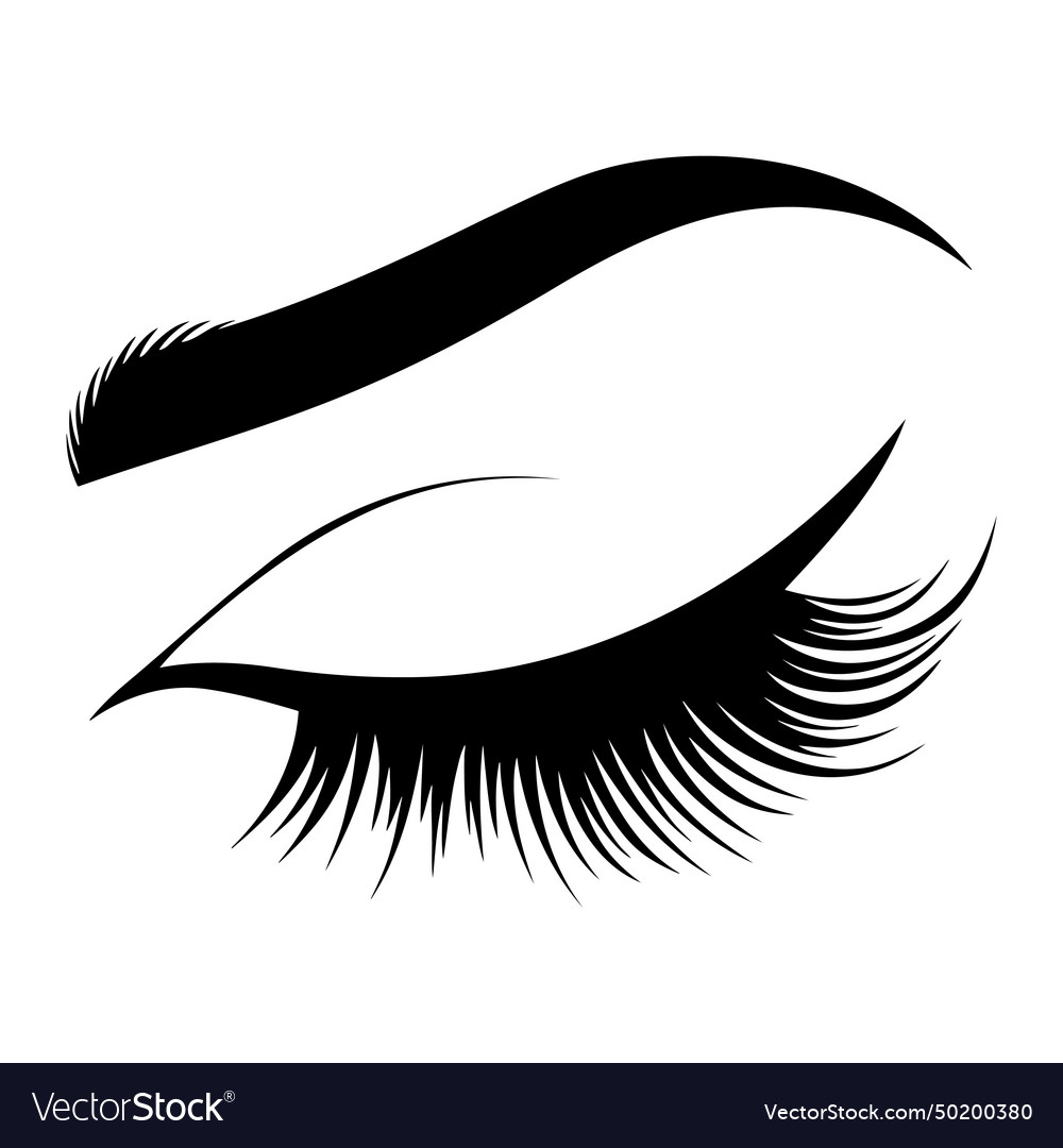 Simple eyelashes logo Royalty Free Vector Image