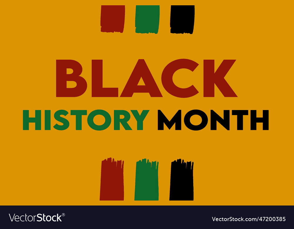 Black history month with yellow background Vector Image