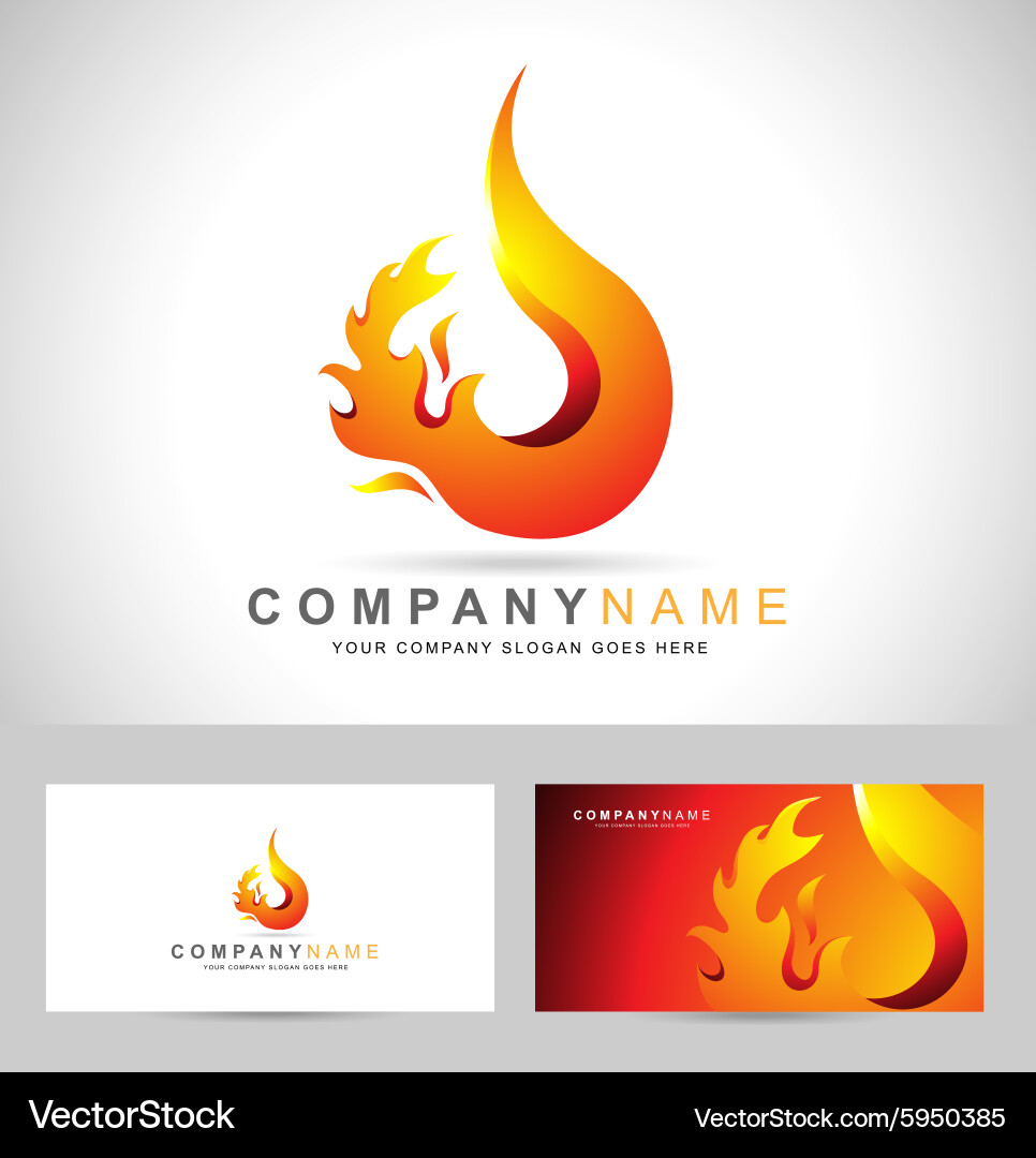 Fire flame logo Royalty Free Vector Image - VectorStock
