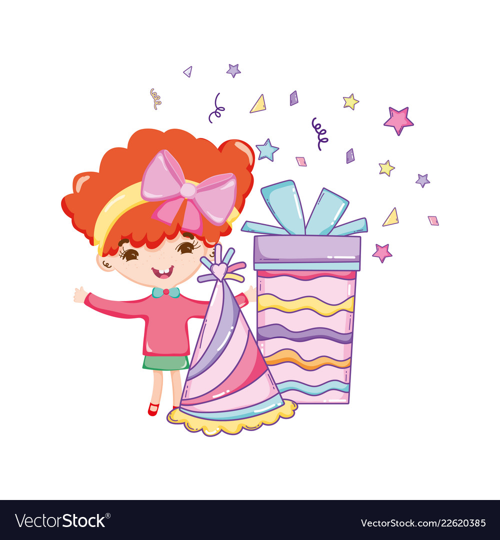 happy birthday girl clipart