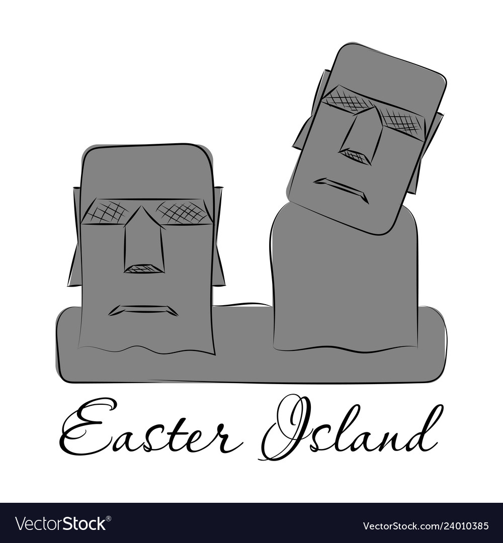 Moai Statue Vector Icon Isolated Moai Monument Chile Symbol Vector Stock  Illustration - Download Image Now - iStock