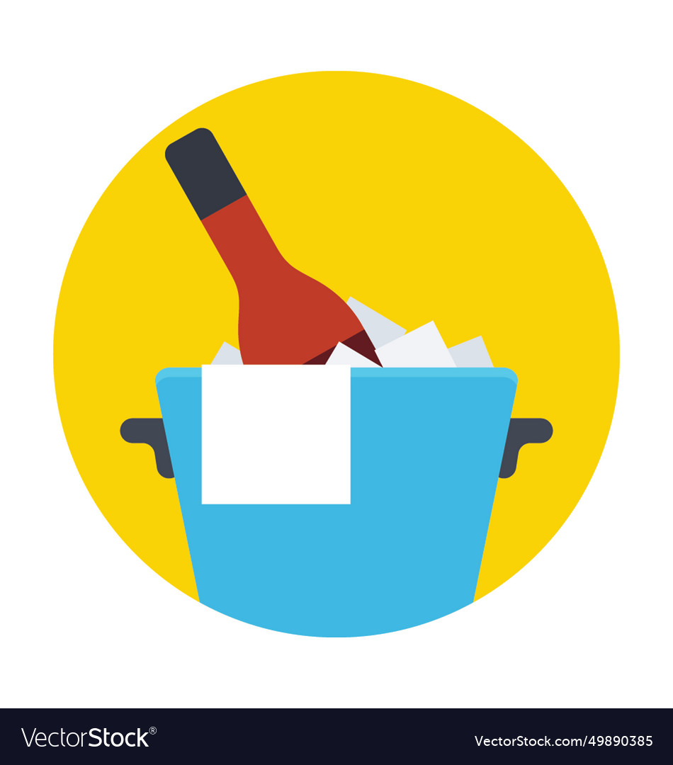 Wine bucket icon Royalty Free Vector Image VectorStock