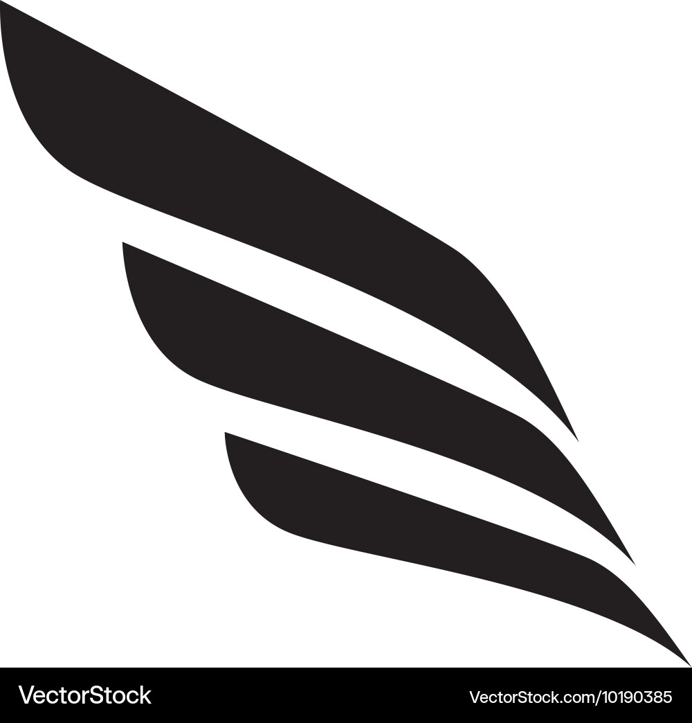 Wing modern strippes three icon graphic Royalty Free Vector