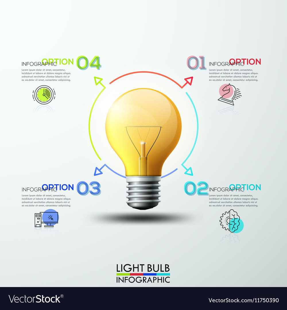 Abstract infographics numbers step options With Vector Image