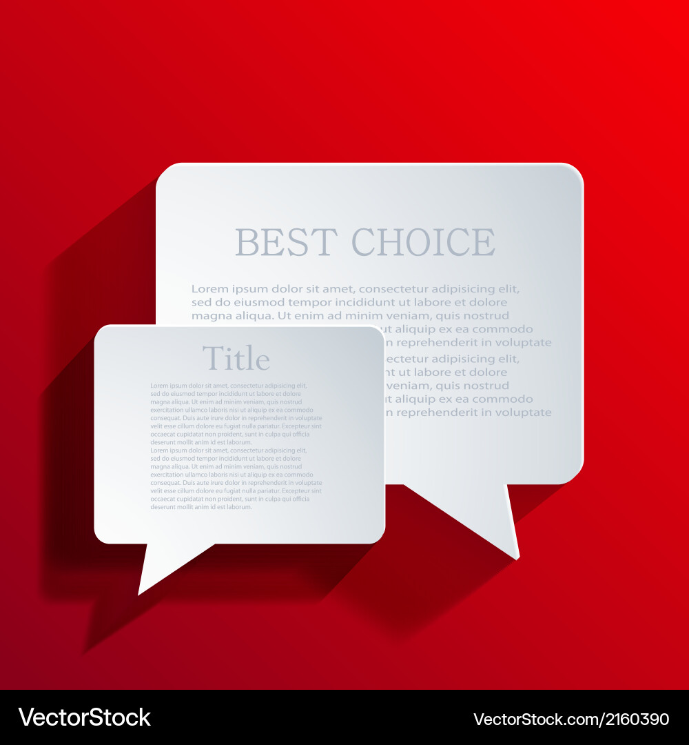 Flat bubble speech background Royalty Free Vector Image