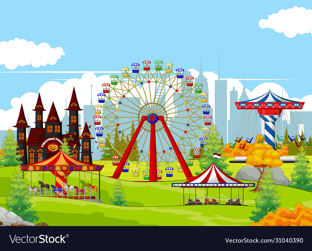 Landscape playground collection cartoon set Vector Image Landscape playground collection cartoon set Vector Image