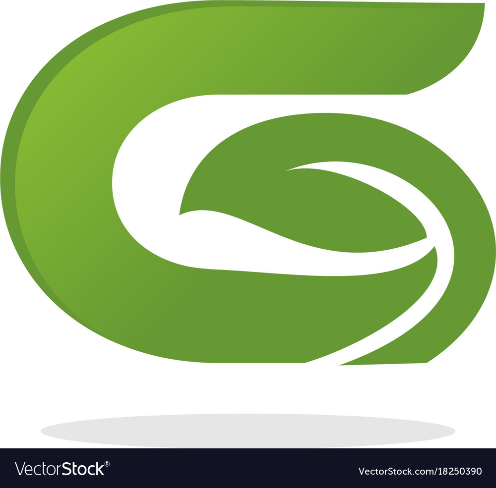 letter g leaf logo royalty free vector image vectorstock letter g image