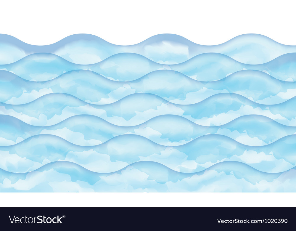 Watercolor Wave Royalty Free Vector Image Vectorstock